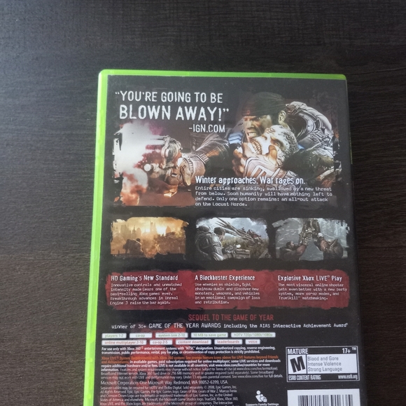 2008 Gears Of War 2 Xbox 360 Complete - Picture 7 of 9